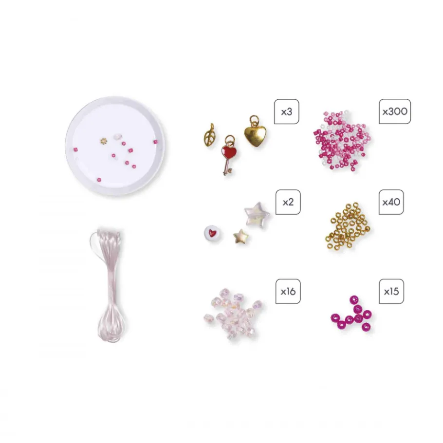 Janod 10 Bagues En Perles Lovely A Créer* Collection "Les Ateliers Bijoux" & Les Perles