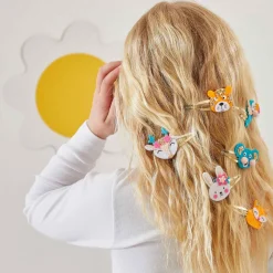 Janod 6 Barrettes Animaux Pailletés à Créer* Collection