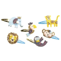Janod 6 Barrettes Exotic Animals à Créer* Collection 