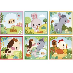 Janod 9 Cubes Animaux De La Ferme* Tracteurs & Animaux De La Ferme|Cubes & Pyramides