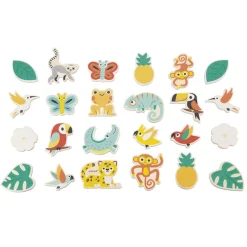 Janod 24 Magnets Tropicaux Tropik* Tableaux, Ardoises & Magnets