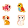 Janod 4 puzzles Evolutifs Animaux de Compagnie* Puzzles En Bois Premier Âge|Puzzles En Bois Premier Âge