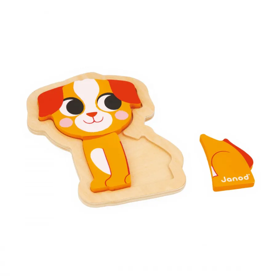 Janod 4 puzzles Evolutifs Animaux de Compagnie* Puzzles En Bois Premier Âge|Puzzles En Bois Premier Âge