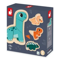 Janod 4 Puzzles Evolutifs Dino* Puzzles En Bois Premier Âge|Puzzles En Bois Premier Âge