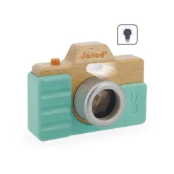 Janod Appareil Photo Sonore et Lumineux Bleu* Imitation Métiers|Jouets Musicaux