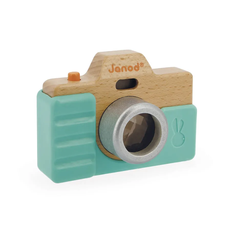 Janod Appareil Photo Sonore et Lumineux Bleu* Imitation Métiers|Jouets Musicaux