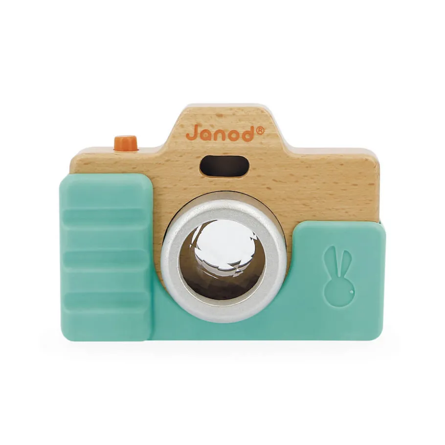 Janod Appareil Photo Sonore et Lumineux Bleu* Imitation Métiers|Jouets Musicaux