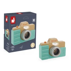 Janod Appareil Photo Sonore et Lumineux Bleu* Imitation Métiers|Jouets Musicaux