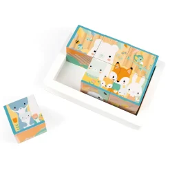 Janod Barquette 6 Cubes Pure (bois)* Cubes & Pyramides