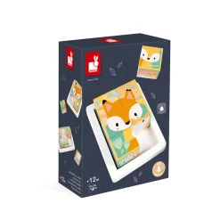 Janod Barquette 6 Cubes Pure (bois)* Cubes & Pyramides