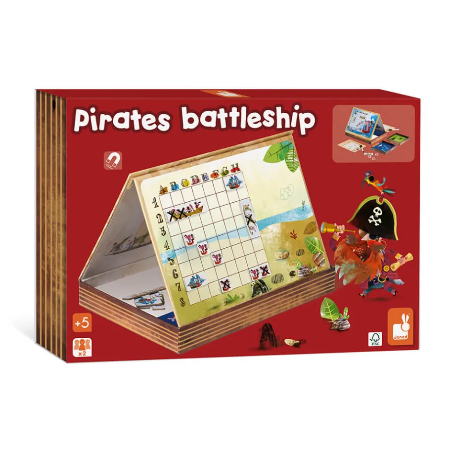 Janod Bataille Navale Pirates* Jeux Éducatifs Primaire|Jeux Éducatifs Magnétiques