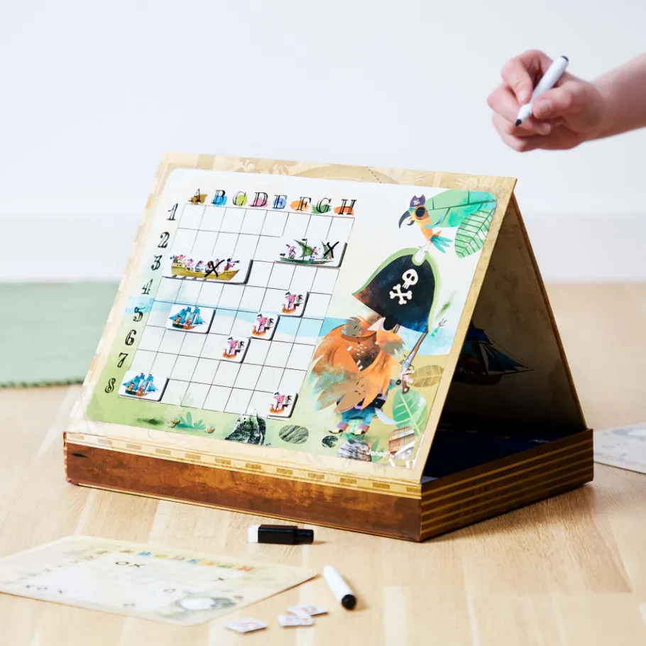 Janod Bataille Navale Pirates* Jeux Éducatifs Primaire|Jeux Éducatifs Magnétiques