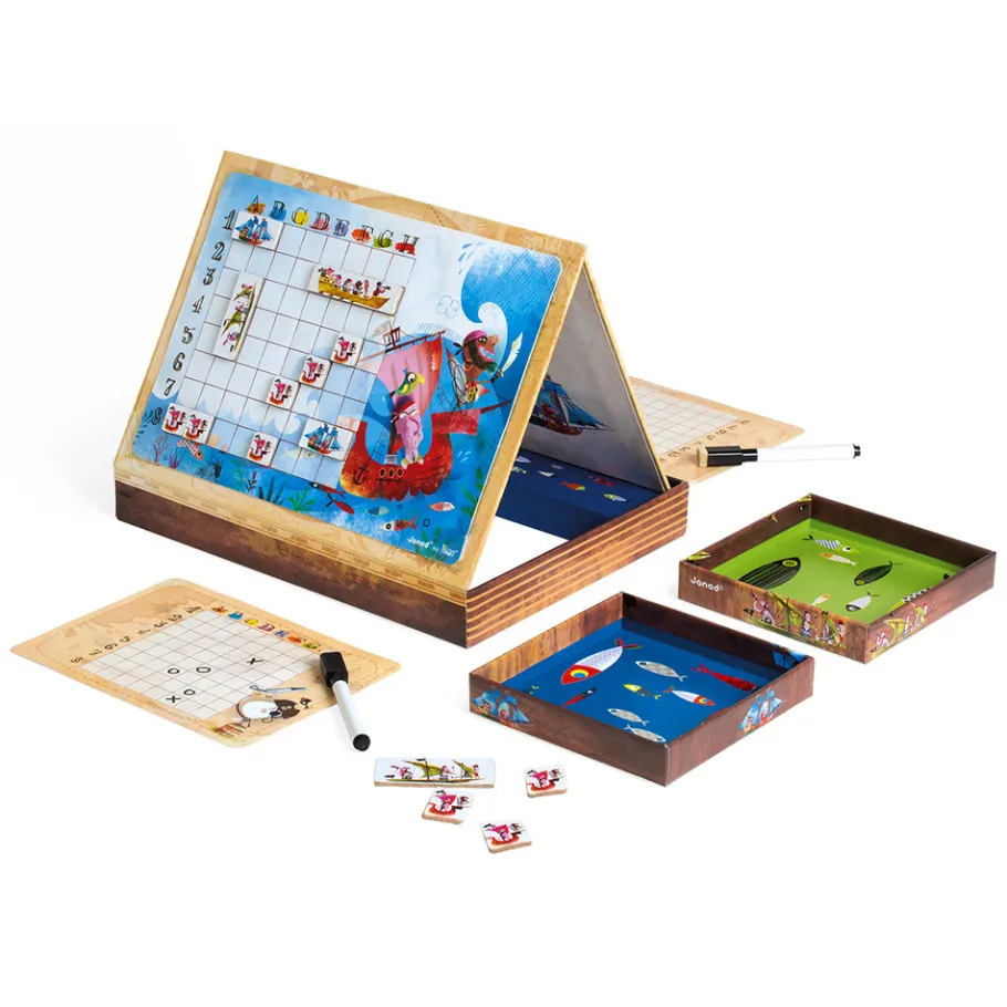 Janod Bataille Navale Pirates* Jeux Éducatifs Primaire|Jeux Éducatifs Magnétiques