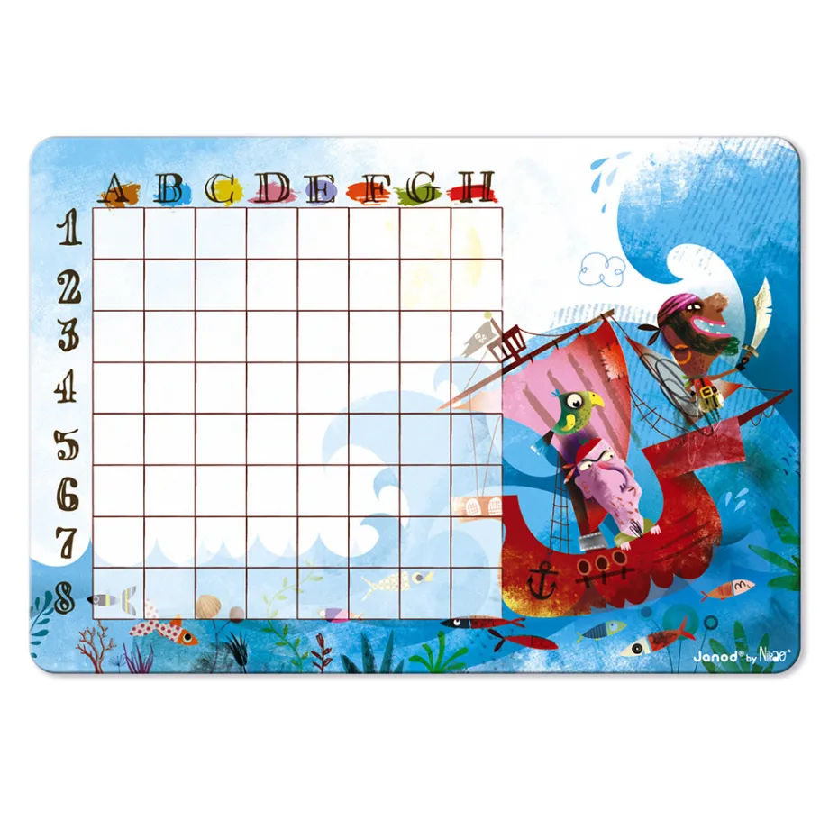 Janod Bataille Navale Pirates* Jeux Éducatifs Primaire|Jeux Éducatifs Magnétiques