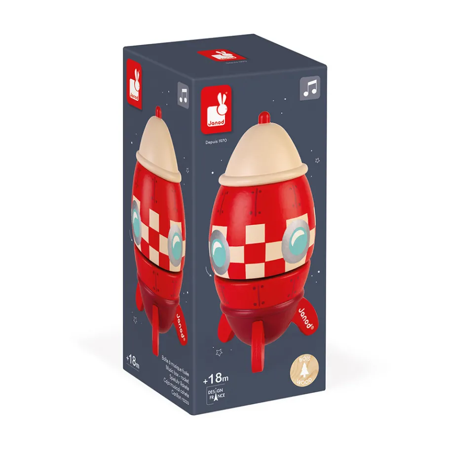 Janod Boite à musique Fusée (bois)* Jouets Musicaux|Tapis & Déco