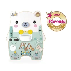 Janod Busy-board Ourson en bois Pure* Bouliers, Loopings & Panneaux D'Activités|Manipulation & Encastrement