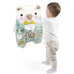 Janod Busy-board Ourson en bois Pure* Bouliers, Loopings & Panneaux D'Activités|Manipulation & Encastrement