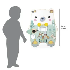 Janod Busy-board Ourson en bois Pure* Bouliers, Loopings & Panneaux D'Activités|Manipulation & Encastrement