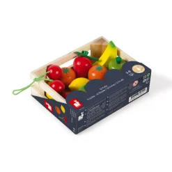 Janod Cagette de 12 fruits (bois)* Cuisines, Dinettes & Marchandes
