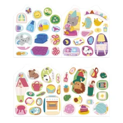 Janod Cahier de Stickers et Décors La Maison* Mosaïques & Gommettes