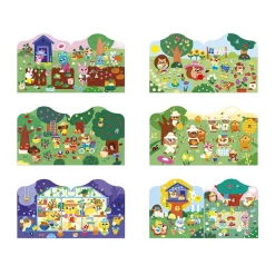 Janod Cahier de Stickers et Décors Le Jardin* Mosaïques & Gommettes