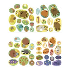 Janod Cahier de Stickers et Décors La Forêt* Mosaïques & Gommettes