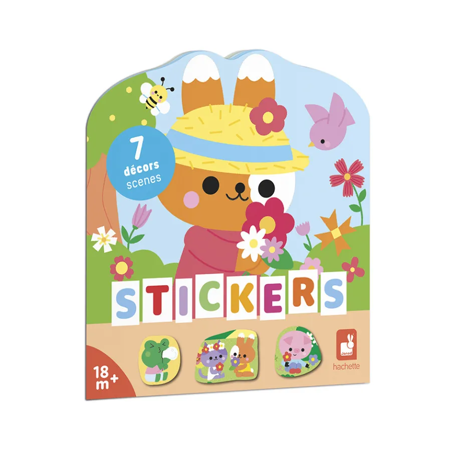 Janod Cahier de Stickers et Décors La Campagne* Mosaïques & Gommettes