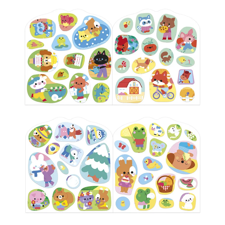 Janod Cahier de Stickers et Décors La Campagne* Mosaïques & Gommettes