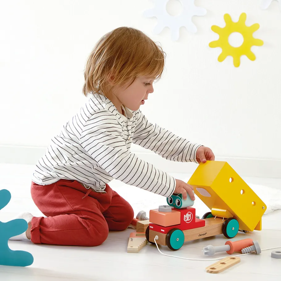 Janod Camion à Tirer Brico'Kids* Jouets À Promener & À Pousser