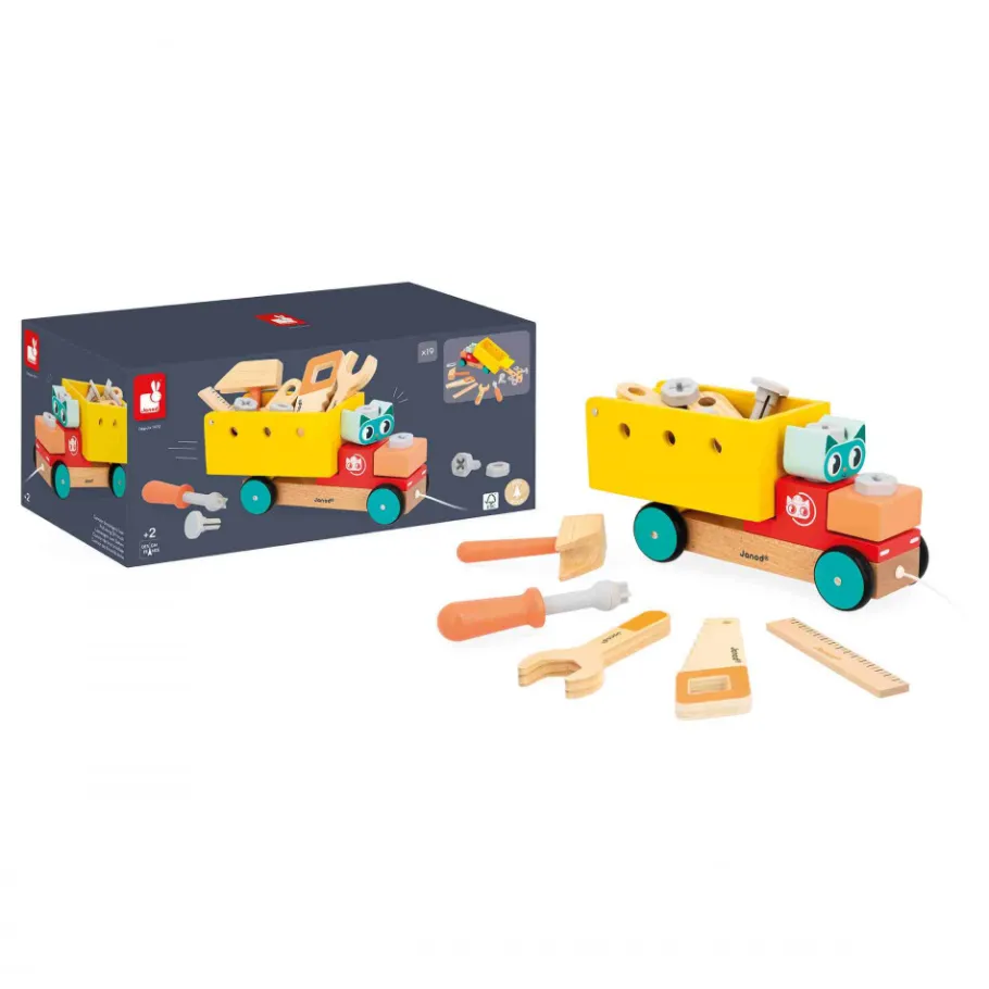Janod Camion à Tirer Brico'Kids* Jouets À Promener & À Pousser