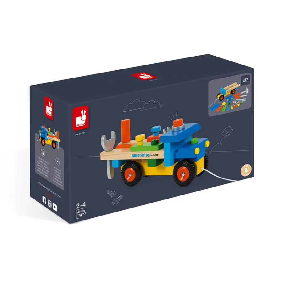 Janod Camion de bricolage (bois)* Véhicules, Garages & Voitures|Établis, Outils & Bricolage