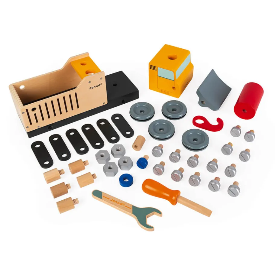 Janod Camion de chantier Brico'kids* Véhicules, Garages & Voitures|Établis, Outils & Bricolage
