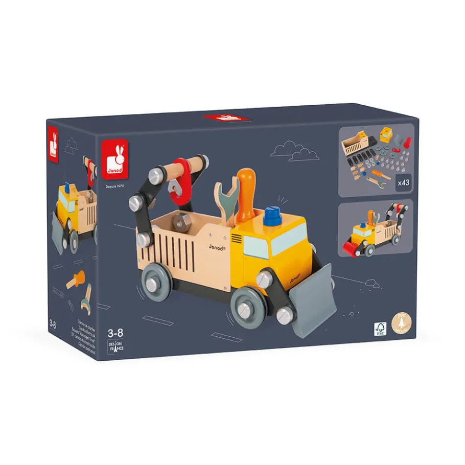 Janod Camion de chantier Brico'kids* Véhicules, Garages & Voitures|Établis, Outils & Bricolage
