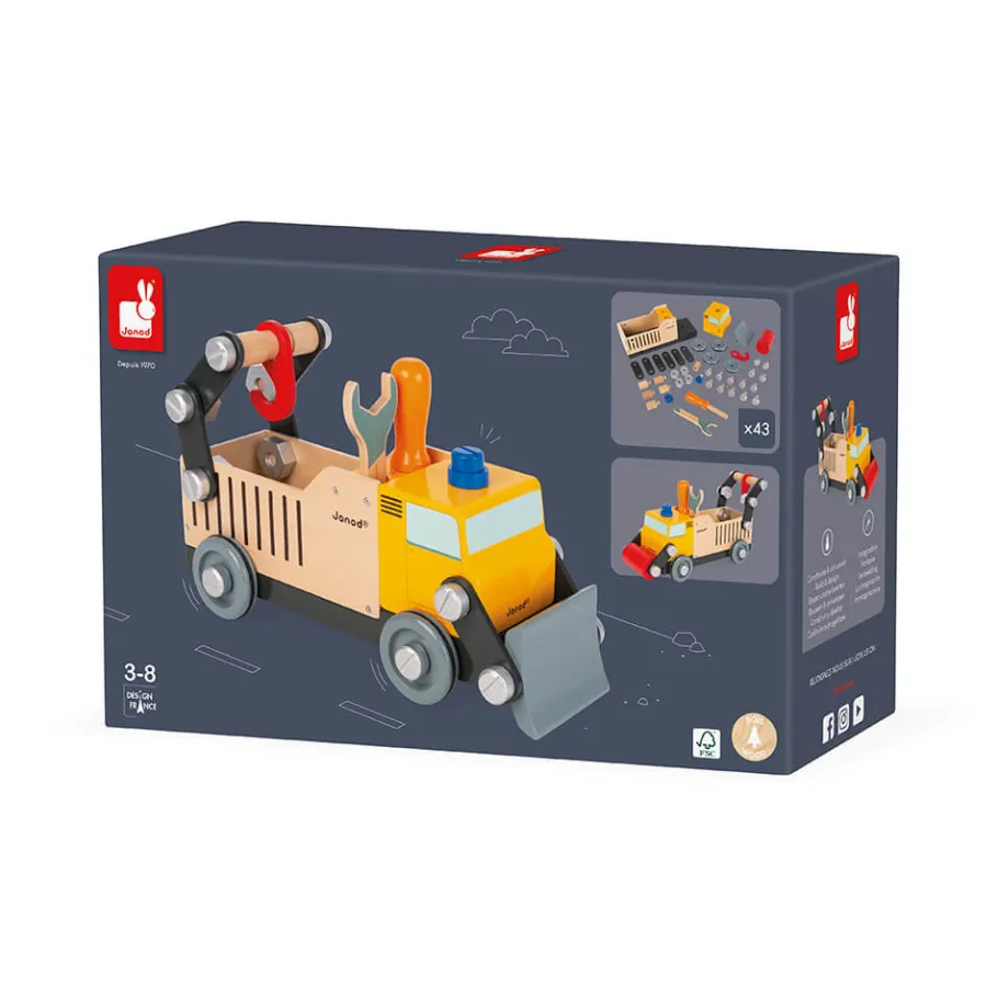 Janod Camion de chantier Brico'kids* Véhicules, Garages & Voitures|Établis, Outils & Bricolage