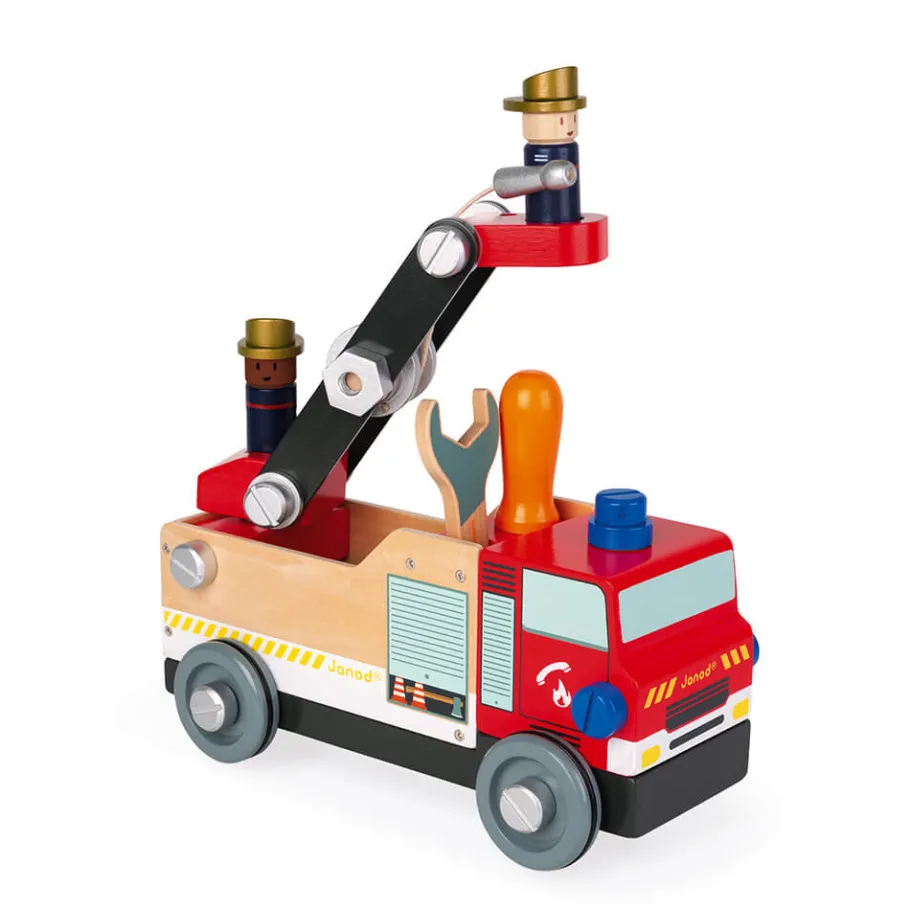 Janod Camion de pompiers Brico'kids* Véhicules, Garages & Voitures|Établis, Outils & Bricolage