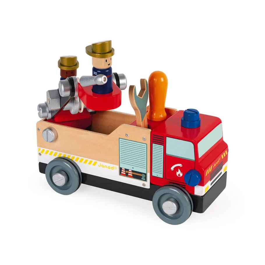 Janod Camion de pompiers Brico'kids* Véhicules, Garages & Voitures|Établis, Outils & Bricolage