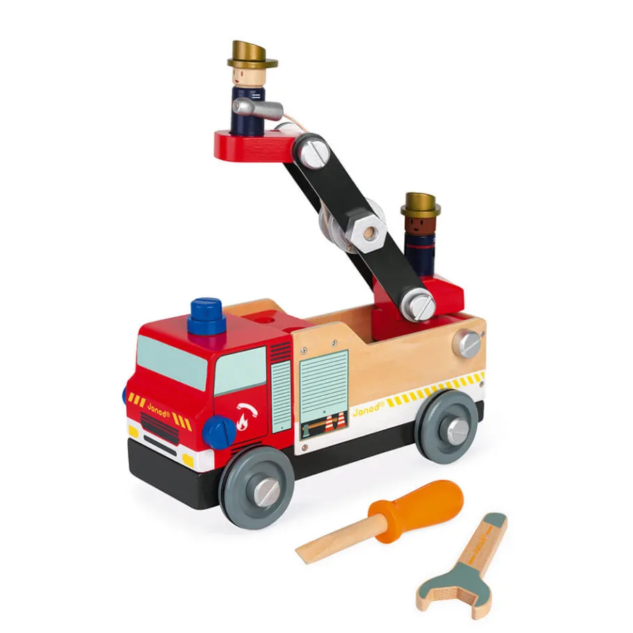 Janod Camion de pompiers Brico'kids* Véhicules, Garages & Voitures|Établis, Outils & Bricolage