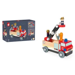 Janod Camion de pompiers Brico'kids* Véhicules, Garages & Voitures|Établis, Outils & Bricolage