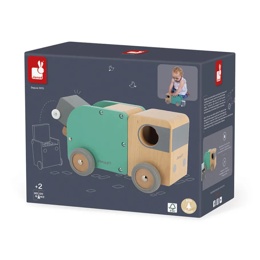Janod Camion Poubelle Bolid* Véhicules, Garages & Voitures|Trains & Véhicules