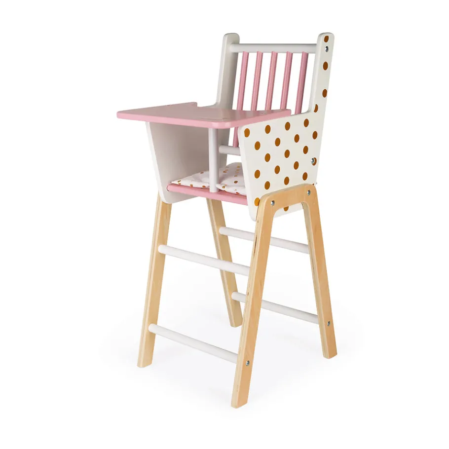 Janod Chaise Haute Candy Chic (bois)* Accessoires Poupons, Poupées & Ménage