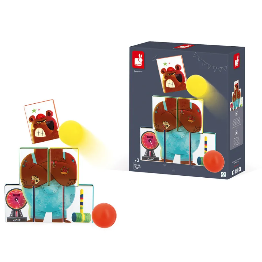 Janod Chamboule-tout Monsieur Ours* Sports & Activités D'Extérieur|Jeux De Lancer