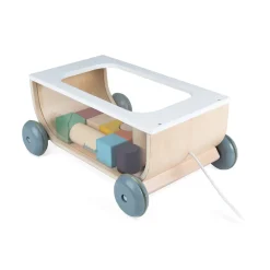 Janod Chariot de Cubes Sweet Cocoon (bois)* Formes & Couleurs|Cubes & Pyramides