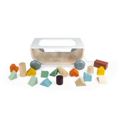 Janod Chariot de Cubes Sweet Cocoon (bois)* Formes & Couleurs|Cubes & Pyramides