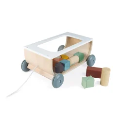 Janod Chariot de Cubes Sweet Cocoon (bois)* Formes & Couleurs|Cubes & Pyramides
