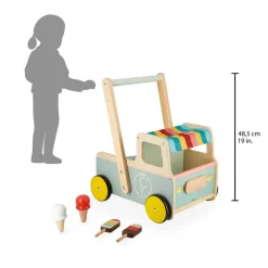 Janod Chariot de Marche Marchand de Glaces* Jouets À Bascule, Porteurs & Chariots