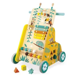 Janod Chariot de Marche Multi-Activités Tropik* Formes & Couleurs|Manipulation & Encastrement