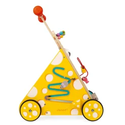 Janod Chariot Multi-Activités Chat (bois)* Bouliers, Loopings & Panneaux D'Activités|Manipulation & Encastrement