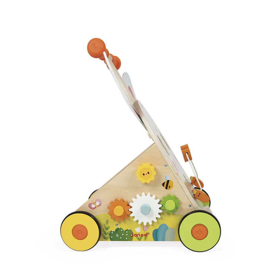 Janod Chariot Multi-Activités Lapin en bois* Tracteurs & Animaux De La Ferme|Manipulation & Encastrement