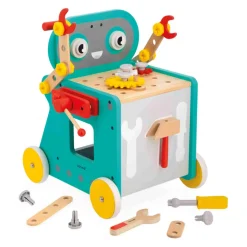 Janod Chariot Robot Brico'Kids* Établis, Outils & Bricolage|Jouets À Bascule, Porteurs & Chariots