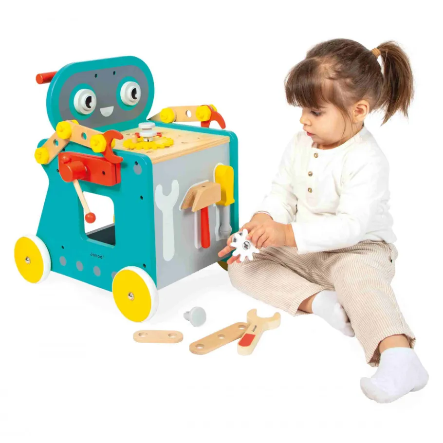 Janod Chariot Robot Brico'Kids* Établis, Outils & Bricolage|Jouets À Bascule, Porteurs & Chariots